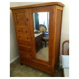 Chifferobe with hat box storage