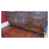 English Tudor-style side board