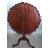 Mahogany Pie Crust Tilt-Top Stand