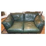 Leather love seat