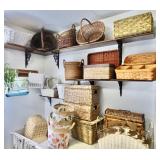 Large selection of baskets.