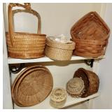 Large selection of baskets.