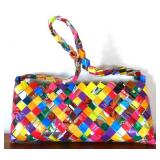 Handbag crafted from Mexican Gum Wrappers