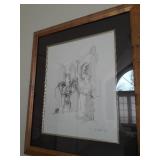 Signed Pencil Sketch by R. Goolsby (1 Of 2)