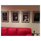 8 Framed Movie Posters