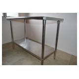 Brushed Metal Prep Table