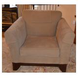 Newly Upholstered Khaki Chair