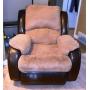 Leather and Ultrasuede Rocker/Recliner