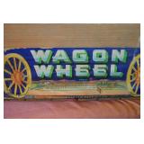 Vintage Wagon Wheel Wooden Fruit Crate