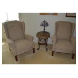 Chairs with Stained Glass Lamp