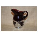 Farber Bros. Plum Glass and Chrome Creamer, Sugar Bowl and Pitcher