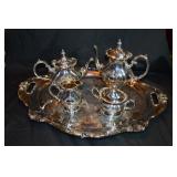 Gorham Chantilly Silverplate Tea and Coffee Service