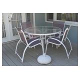 Lavender and White Patio Set