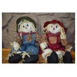 Raggedy Ann and Andy Scarecrows