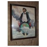 Framed Clown Picture