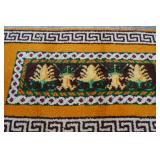 100% wool hooked rug with corn motif