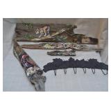 Handpainted animals on bark, barnwood and driftwood