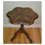 Solid wool tilt-top table