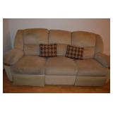 Tan reclining sofa
