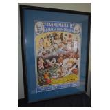 Barnum and Bailey framed circus poster