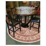 Pub table and rug
