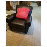 Black Leather Accent Chair