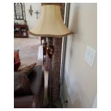 Floor lamp has 2 matching table lamps