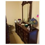 Queen Rice Bed, chest of drawer, night stand $900