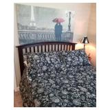 Full sz headboard with foot and 6 month old mattress/ box