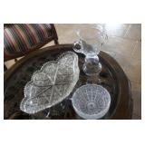 Cut Crystal Bowls  & Tray