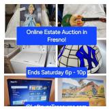 Aug 24 - Online Estate Auction in Fresno. 2 Story Estate. 240 Lots. Ends SATURDAY. 6p to 10p.