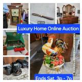 Oct 5 - Luxury Home Estate Auction. 206 Lots. Ends Saturday. 3p to 7p. Pick up SUN 10a to 1p