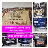 Oct 19 - Emergency Survival Food Online Auction Part 2. 447 Lots. Ends Saturday. 3p to 10p. Pick up 