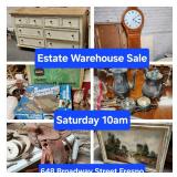 Oct 19 - Estate Warehouse Sale in Downtown Fresno! Saturday 10am