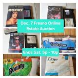 Dec 7 - Fresno Online Estate Auction. DVDs. Jewelry. BETA Tapes & Household Products. 278 Lots. Ends