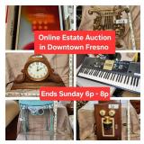 March 2 - Online Estate Auction in Downtown Fresno . 135 Lots. Ends Sunday 6p to 8p. Pick up Sat & B