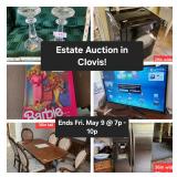 May 9 - Online Estate Auction in NE Clovis. 115 Lots. Ends FRIDAY 7p to 10p. Pick up Sat. 3p-6p & by