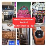 May 11 - Online Luxury Estate Auction in Harlan Ranch. 138 Lots. Ends SUNDAY 6p to 9p. Pick up Mon-T