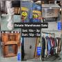 August 16 & 17 Estate Warehouse Sale. Clothing. Estate Furniture & Decor. Sat 10a. Sun. 12p