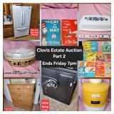 Sept. 12 - Clovis Estate Auction Part 2. 150 Lots. Ends FRIDAY 7pm to 10pm. Pick up Sat 1230pm - 330