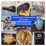 Oct. 4 - Fresno County Online Estate & Jewelry Auction. 130 Lots. Ends SATURDAY 6pm to 9pm. Pick up 
