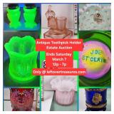 March 7 - Antique Toothpick. Matchstick Collectible Auction. 378 Lots. Ends Saturday 12p to 7p. Pick