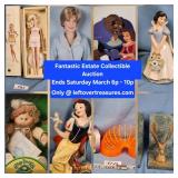 March 7 - Fantastic Collectible Estate Auction. 217 Lots. Ends Saturday 6p to 10p. Pick up Sunday 1p