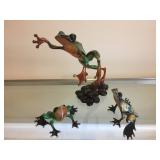 Tim Cotterill Frogman Bronze Frog Sculptures, Signed and Numbered 
