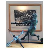 Baseball Player Weather Vane