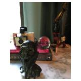 Bronze Bust, Acrobatic Lamps (pair), Vintage Cameras