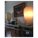 Italian Glass Globe Lamps 