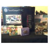 Touchsmart 520 PC (New in Box), Brother Sewing Machine, Canon Camera, Sewing Ephemera 