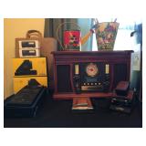 Vintage Style Record Player with CD and Radio, Vintage Polaroid Camera, Impossible Analog Instant Ca