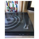 Bang and Olufsen Turntable, Leder Abstract in Rear 